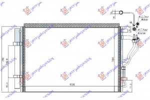 Ψυγειο A/C Για Ολα Βενζινη (570x375x16) Hyundai Elantra 13-15 - 372106400