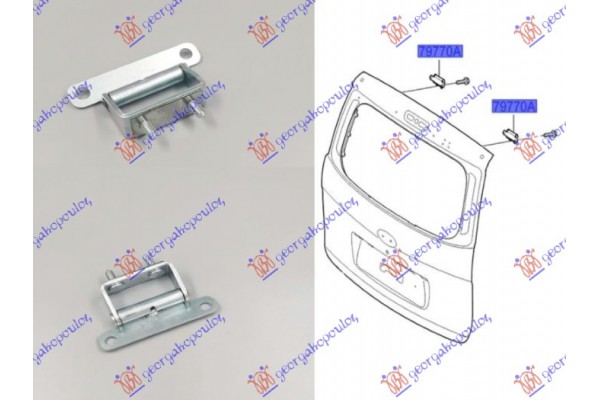 Μεντεσες Πορτας Πισω 5ης ΔΕ=ΑΡ Hyundai H1 18- - 373106100