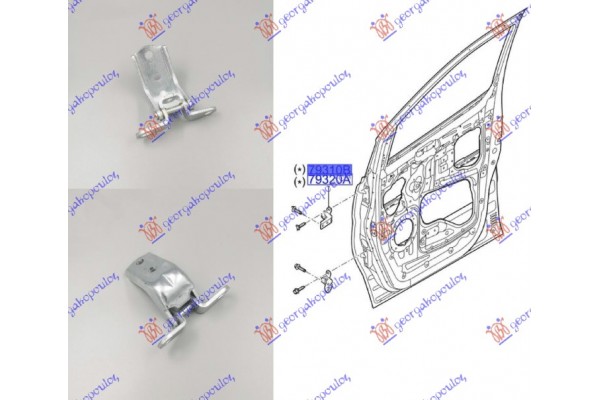 Μεντεσες Πορτας Εμπρος Ανω Αριστερα Hyundai H1 18- - 373106152