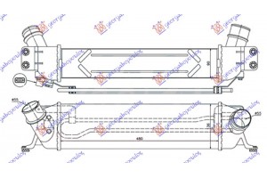 Ψυγειο Intercooler 2.5 TCi/CRDi Πετρελαιο (480x135x90) Hyundai H1 Starex 07-18 - 373006200