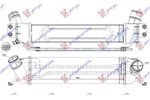 Ψυγειο Intercooler 2.5 Crdi Diesel (480x135x90) 10- Hyundai H1 Starex 07-18 - 373006210