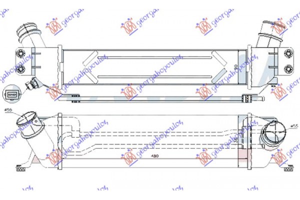 Ψυγειο Intercooler 2.5 Crdi Diesel (480x135x90) 10- Hyundai H1 Starex 07-18 - 373006210