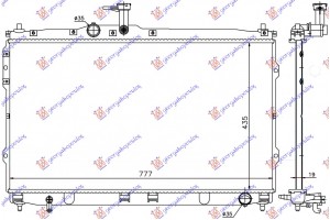 Ψυγειο Νερου 2.4i 16v Βενζινη - 2.5 Tdci Πετρελαιο Μηχανικο (435x775x16) Hyundai H1 Starex 07-18 - 373006300