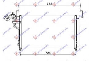 Ψυγειο A/C 2.5 Crdi (67,5x39,5x16) Hyundai H1 Starex 07-18 - 373006400