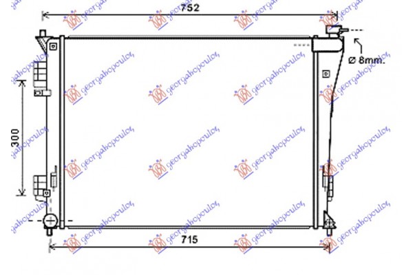 Ψυγειο 1,6-2,0i16V (63,8x48,5x1,4) Hyundai i40 11- - 374006300