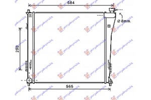 Ψυγειο 1.7CRDI +/- A/C MΗΧ. (64x46,8) Hyundai i40 11- - 374006320