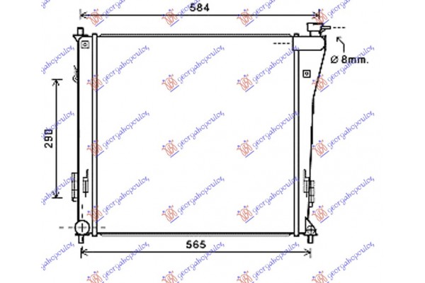 Ψυγειο 1.7CRDI +/- A/C MΗΧ. (64x46,8) Hyundai i40 11- - 374006320