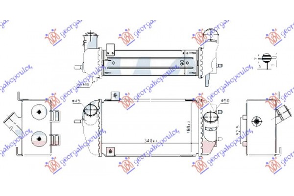 Ψυγειο Intercooler 1.6 Gdi Turbo Βενζινη (340x190x90) Hyundai Tucson 15-18 - 375006230