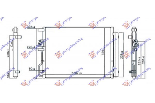 Ψυγειο A/C 2.0 Crdi Πετερελιαο (500x370x16) Κορεας Kia Sportage 18-22 - 424406430