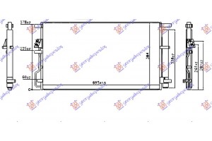 Ψυγειο A/C 2.0 Mpi Βενζινη (655x370x16) (ΚΟΡΕΑΣ) Kia Sportage 15-18 - 424306435