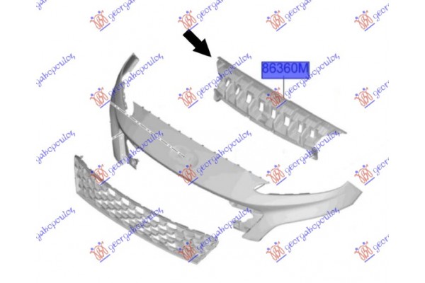 Ενισχυση Προφυλακτηρα Εμπρος Ανω Πλαστικη (Γ) Hyundai Kona 20-23 - 376104285