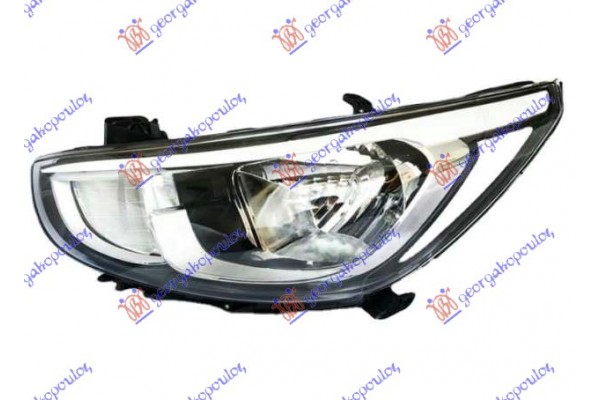 Φανος Εμπρος Ηλεκτρικος (Η4) (Ε) (TYC) Αριστερα Hyundai Accent 14-18 (EXPORT TYPE) - 377105132