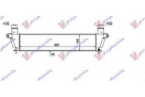 Ψυγειο INTERC. 2,5-3,0 Td (665x146x64) Isuzu P/U D-MAX 12-16 - 390006200