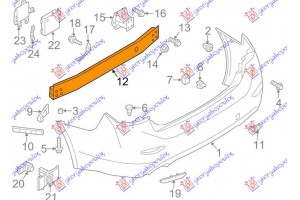 Τραβερσα Προφυλακτηρα Πισω Αλουμινιο Infiniti Q50 14- - 404003850