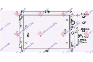 Ψυγειο Νερου 2.0 T Βενζινη ΜΗΧΑΝΙΚΟ-ΑΥΤΟΜΑΤΟ (615x440x32) (KOYO) Infiniti Q50 14- - 404006300