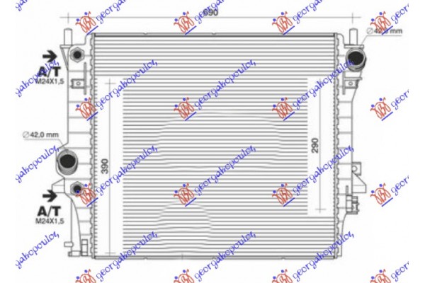 Ψυγειο Νερου 3.0-4.2 +/- A/CΑΥΤΟΜΑΤΟ (572x508) Jaguar Xf 08-15 - 420506310