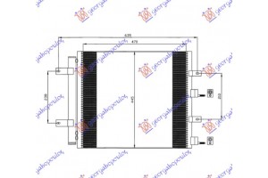 Ψυγειο A/C 2.5-3.0-4.2 Benzinh (52.2x45.2x1.6) Jaguar S-TYPE 99-08 - 418006410