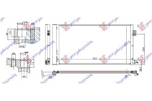 Ψυγειο A/C 2.0 Turbo Βενζινη (585x310x16) Jaguar F-PACE 15- - 420006410