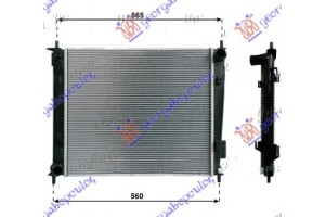 Ψυγειο Νερου 1.6 Crdi Πετρελαιο Μηχανικο (480x415x16) Kia Soul 08-11 - 422006310