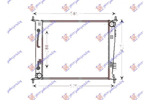 Ψυγειο Νερου 1.6 Βενζινη Αυτοματο (480x415x16) Kia Soul 08-11 - 422006330