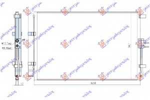 Ψυγειο A/C 1.6 Βενζινη (575x380x12) Kia Soul 11-13 - 422106400