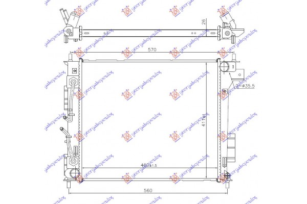 Ψυγειο 1.6 Crdi Αυτοματο (48.0x41.1x2.6) Kia Soul 13-16 - 422206330