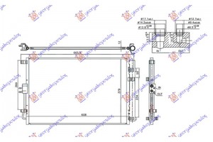 Ψυγειο A/C Για Ολα Βενζινη (550x400x12) (ΠΛΑΚΑΚΙ ΠΛΑΙ) Kia Soul 13-16 - 422206400