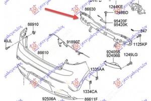 Τραβερσα Προφυλακτηρα Πισω (Γ) Kia Rio H/B 11-14 - 423003850