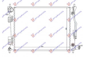 Ψυγειο 1.4-1.6i Αυτοματο Βενζινη (500x380x16) Κατω Κολαρο Φτερο Kia Rio H/B 11-14 - 423006350