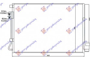 Ψυγειο A/C Για Ολα Βενζινη (520x360x12) Kia Rio H/B 11-14 - 423006400