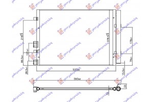 Ψυγειο A/C 1.1-1.4CRDi (50.5x36.5x12) Kia Rio H/B 11-14 - 423006410