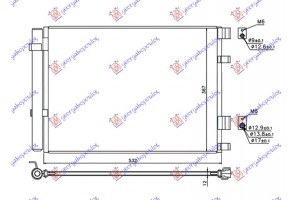 Ψυγειο A/C 1.1-1.4 Crdi Πετρελαιο (500x360x12) Kia Rio H/B 11-14 - 423006430