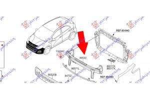 Τραβερσα Προφυλακτηρα Εμπρος (Γ) Kia Rio H/B 14-17 - 423103840