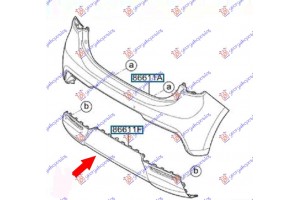 Σποιλερ Προφυλακτηρα Πισω Kia Rio Η/Β 17-20 - 423206390