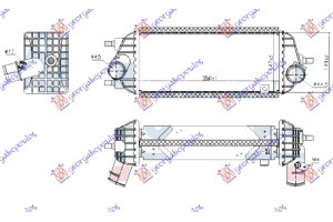 Ψυγειο Intercooler 1.7 Crdi Πετρελαιο (350x145x85) Kia Sportage 14-15 - 424206210