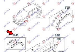 Πλαστικη Κουρμπα Φτερου Εμπρος (Γ) Αριστερα Kia Sportage 18-22 - 424406522