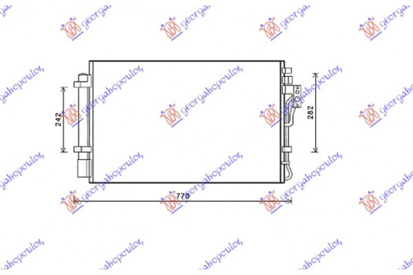 Ψυγειο A/C 2.4 Benzinh (66.5x42.5) Kia Sorento 12-14 - 426206400