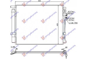 Ψυγειο A/C 2,0-2,2 Crdi (50,5x42,5x16) Kia Sorento 09-12 - 426006410