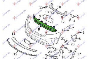 Διχτυ ΠΡΟΦΥΛ. Εμπρος Μεσαιο Μαυρo (ME ACC) Kia Sorento 17-20 - 426304810