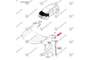 Μεντεσες Καπω Εμπρος (Γ) Αριστερα Kia Rio H/B 20- - 423306142