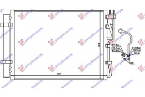 Ψυγειο A/C 1.4-1.6 Crdi (48,5x36,7) Kia Venga 10- - 428006410