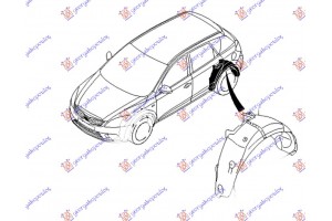 Θολος Πισω Πλαστικος (Γ) Δεξια Kia Ceed 3D 10-13 - 430000851