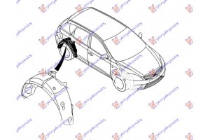 Θολος Πισω Πλαστικος (Γ) Αριστερα Kia Ceed 3D 10-13 - 430000852