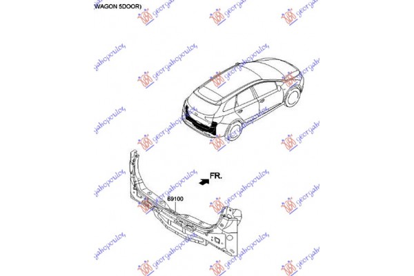 Ποδια Πισω 5Π (Γ) Kia Ceed 5D 13-15 - 430202070