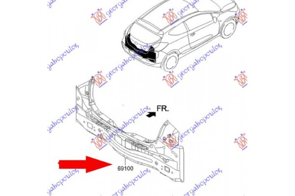 Ποδια Πισω (Γ) Kia Proceed 3D 13-15 - 430302070