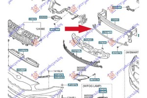 Τραβερσα Προφυλακτηρα Εμπρος Κατω (Γ) Kia Proceed 3D 13-15 - 430303835