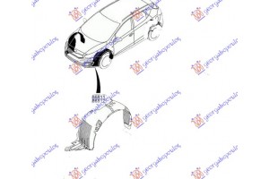 Θολος Εμπρος Πλαστικος (Γ) Αριστερα Kia Ceed 15-18 - 430400822