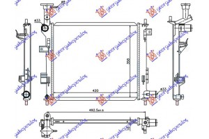 Ψυγειο Βενζινη (42x37) Μηχανικο Kia Picanto 15-17 - 432106315