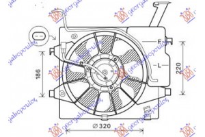 Βεντιλατερ Ψυγειου Κομπλε ΒΕΝΖ. Kia Picanto 15-17 - 432106440