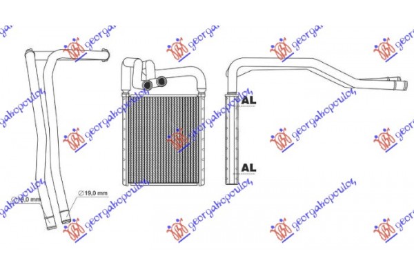 Ψυγειο Καλοριφερ Βενζινη (120x190) Kia Picanto 11-15 - 432006500